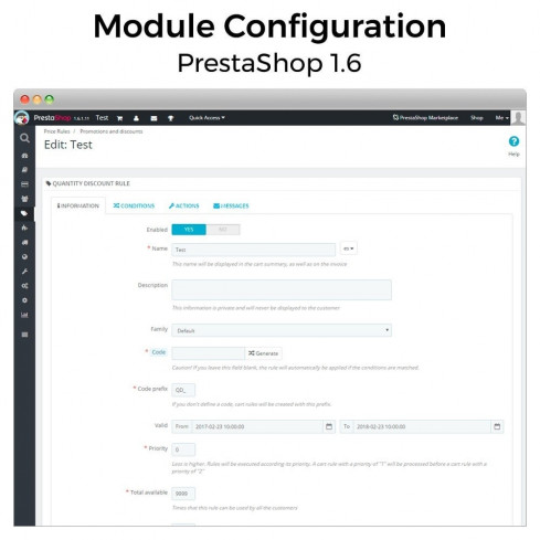 Modulo Promozioni e sconti (3x2, sconti, offerte, packs) per PrestaShop