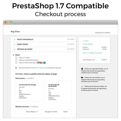 Módulo Pago con tarjeta Banco Sabadell (Redsys ®*) para PrestaShop