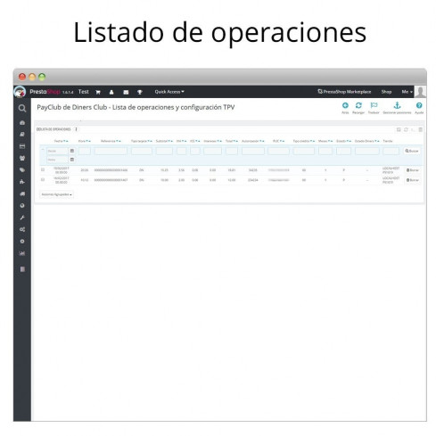 Módulo Interdin PayClub de Diners Club para PrestaShop
