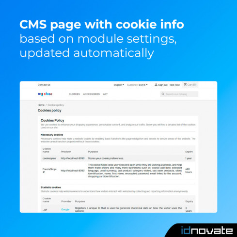 Moduł Cookies Prawo RODO (Blokada) + Google Consent Mode ❤️ dla PrestaShop