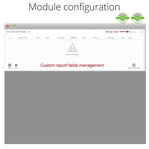 Advanced reports module for PrestaShop