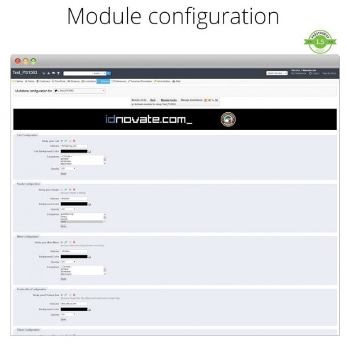 Módulo Haz flotante (sticky) la Cabecera, Carrito, Menú para PrestaShop