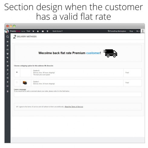 Módulo Tarifa plana de envíos Premium y descuentos por envío para PrestaShop