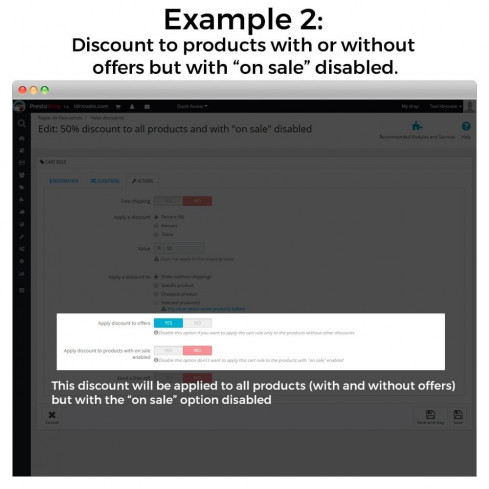 Módulo Reglas de Descuento no acumulativas a otros descuentos para PrestaShop