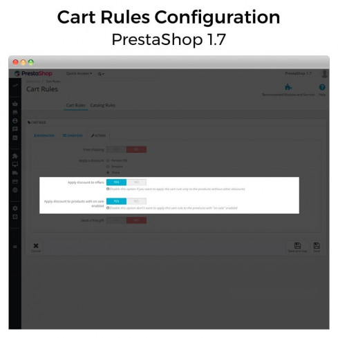 Módulo Reglas de Descuento no acumulativas a otros descuentos para PrestaShop