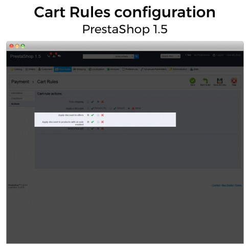 Módulo Reglas de Descuento no acumulativas a otros descuentos para PrestaShop