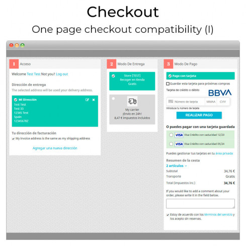 Módulo Redsys®* Insite pago tarjeta y gestión de devoluciones para PrestaShop