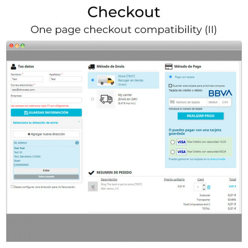 Módulo Redsys®* Insite pago tarjeta y gestión de devoluciones para PrestaShop