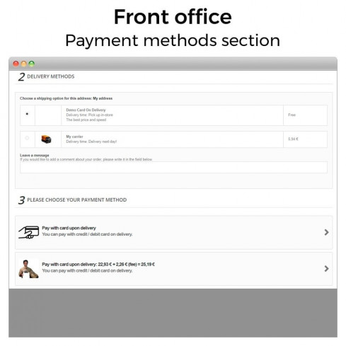 Módulo Pago con tarjeta contra reembolso con o sin comisión para PrestaShop