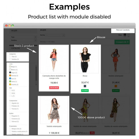 Moduł Hide products (stock 0, price range, countries, group) dla PrestaShop