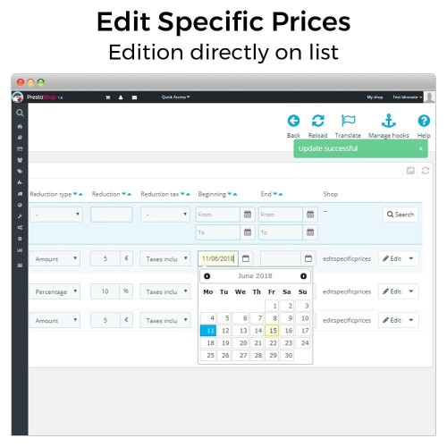 Edit specific prices-Modul für PrestaShop