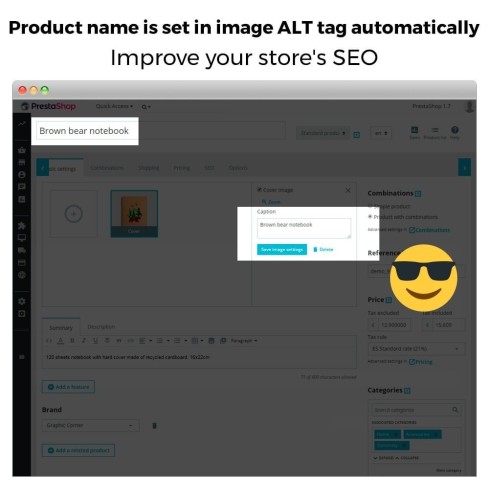 Automatic image ALT tag - Image SEO module for PrestaShop