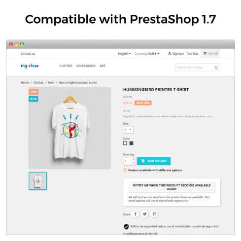 Out of Stock Notifications - Back In Stock Alerts module for PrestaShop