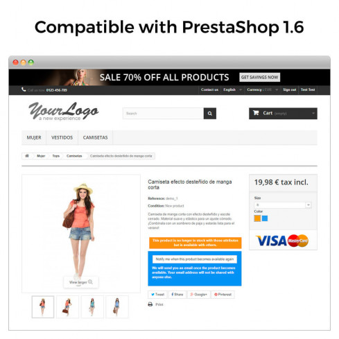 Out of Stock Notifications - Back In Stock Alerts module for PrestaShop