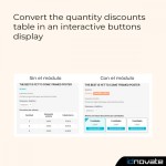 Módulo Muestra los descuentos por cantidad en formato botón para PrestaShop
