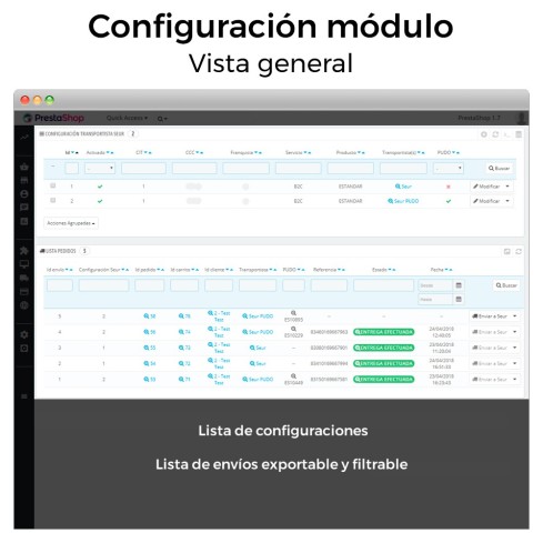 Seur carrier module for PrestaShop