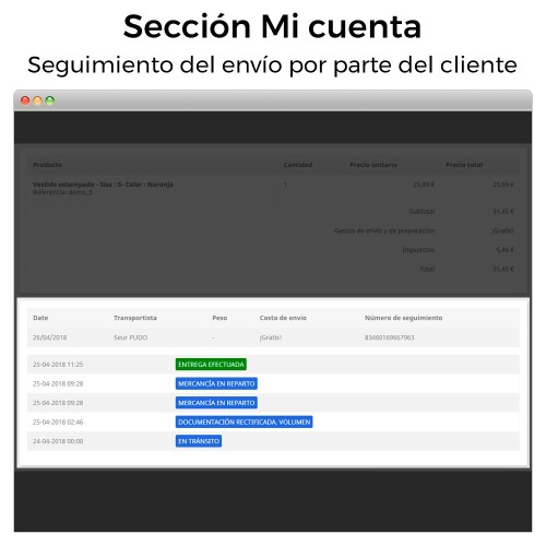 Módulo Seur para PrestaShop