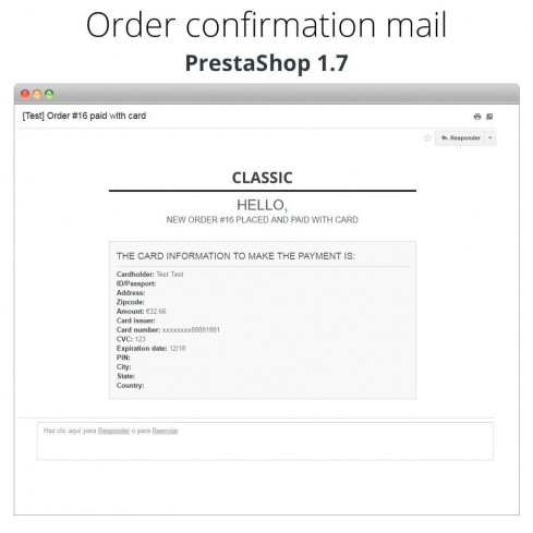 Modulo Pagamento offline/manuale con carta di credito/debito per PrestaShop