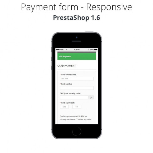 Modulo Pagamento offline/manuale con carta di credito/debito per PrestaShop