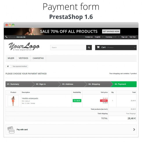 Modulo Pagamento offline/manuale con carta di credito/debito per PrestaShop