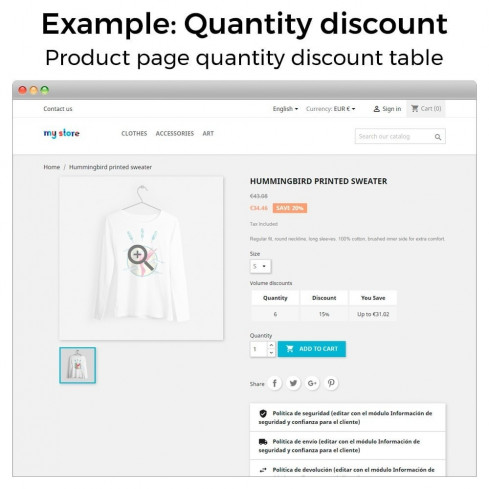 Módulo Incrementos de precio, descuentos y precios fijos para PrestaShop