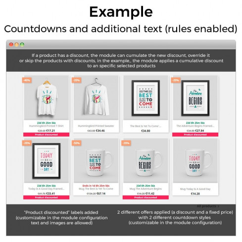 Módulo Incrementos de precio, descuentos y precios fijos para PrestaShop