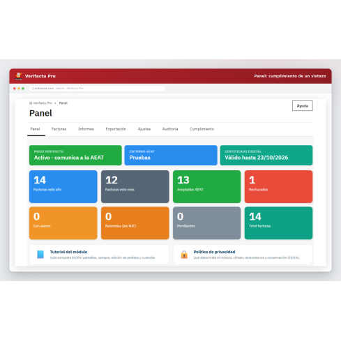 Verifactu Pro – Spanish e-invoicing, VERI*FACTU QR & AEAT module for PrestaShop