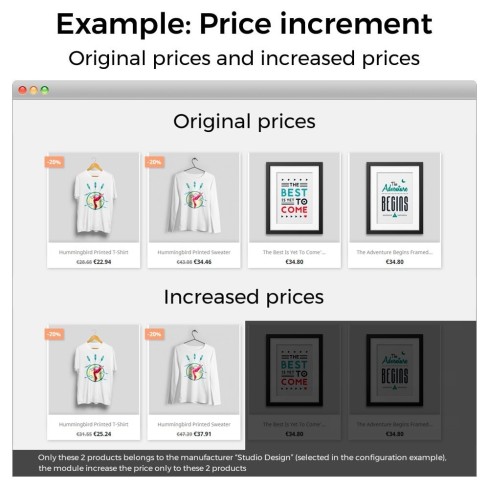 Moduł Price increments, discounts and fixed prices dla PrestaShop