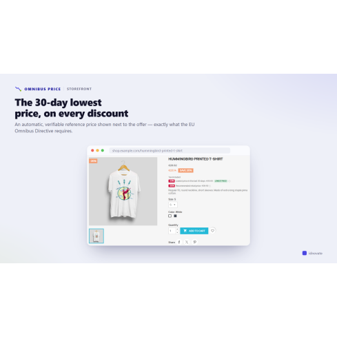 Omnibus Price - Lowest price in 30 days module for PrestaShop