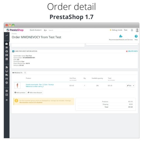 Moduł Manual Credit Card Processing - Offline payment dla PrestaShop