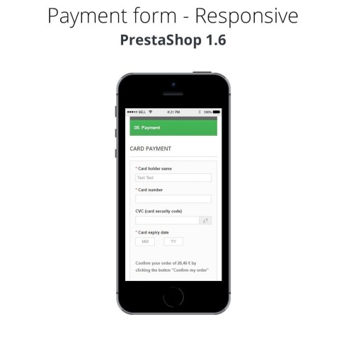 Module Paiement offline/manuel avec une carte de crédit/débit pour PrestaShop