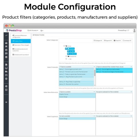 Price increments, discounts and fixed prices module for PrestaShop