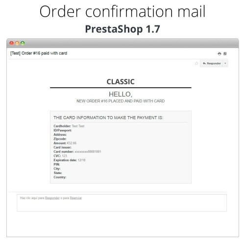 Modulo Pagamento offline/manuale con carta di credito/debito per PrestaShop