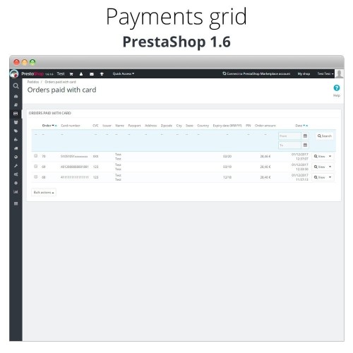Módulo Pago offline/manual con tarjeta de crédito/débito para PrestaShop