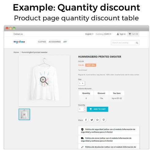 Módulo Incrementos de precio, descuentos y precios fijos para PrestaShop
