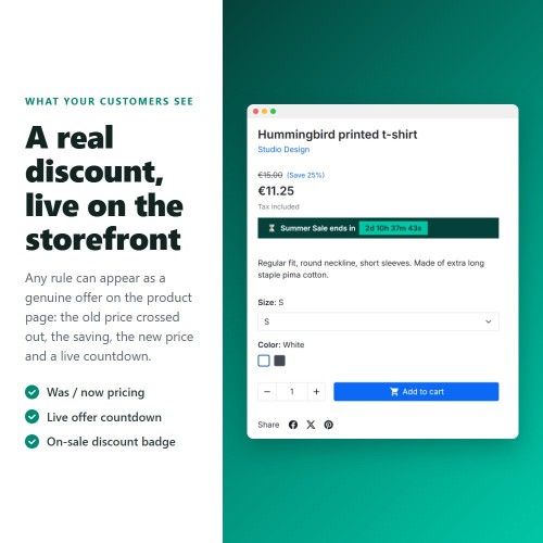 Moduł Podwyżki cen, rabaty, rabaty ilościowe i ceny stałe dla PrestaShop