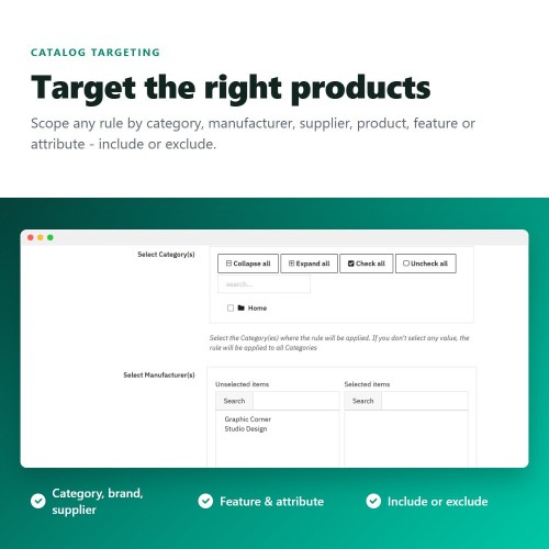 Module Augmentations de prix, remises, remises sur quantité et prix fixes pour PrestaShop