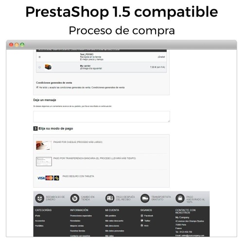 Módulo BBVA TPV Redsys ®* (Bizum ®*, Devoluciones, Pago un Click) para PrestaShop