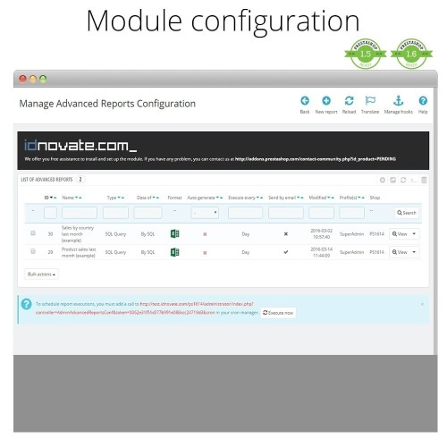 Moduł Advanced reports dla PrestaShop