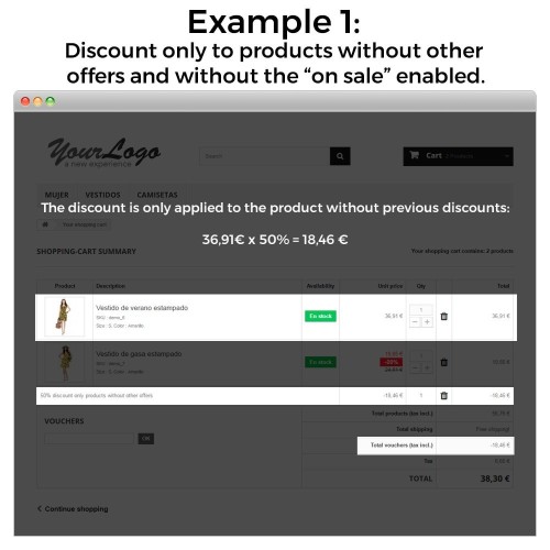 Modulo Conditional Cart Rules (without offers, on sale...) per PrestaShop