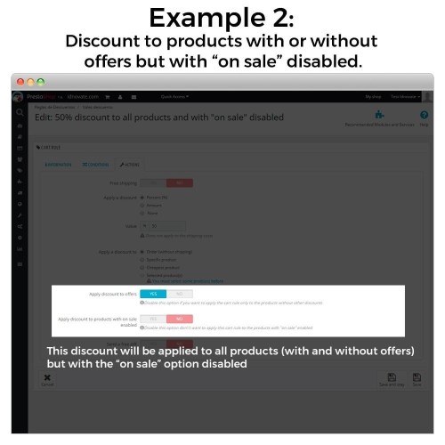 Modulo Conditional Cart Rules (without offers, on sale...) per PrestaShop