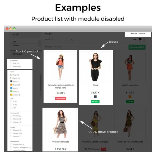Module Hide products (stock 0, price range, countries, group) pour PrestaShop