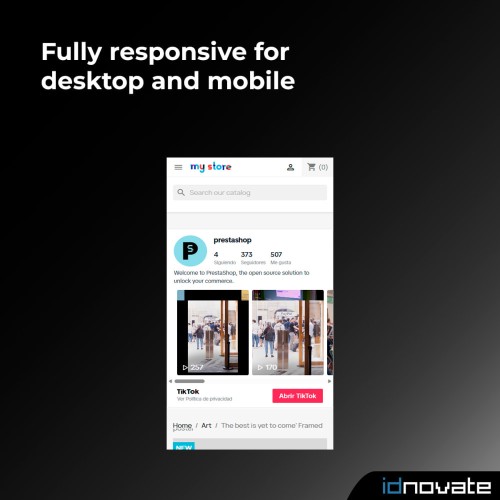Display the TikTok Videos On Your Store-Modul für PrestaShop