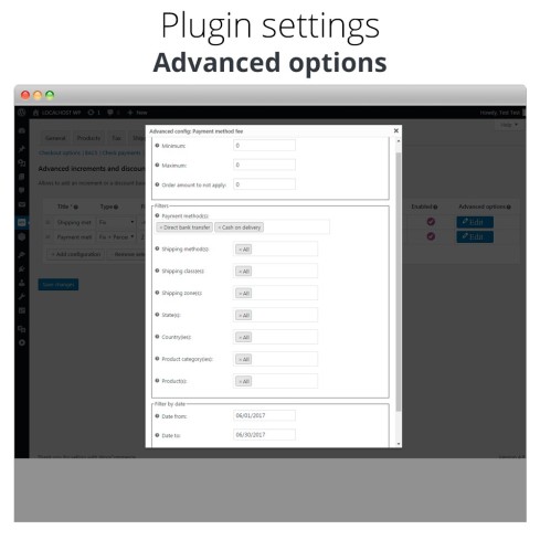 Modulo Extra fees and reductions / discounts per PrestaShop