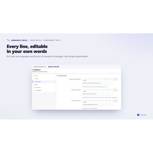 Modulo Omnibus Price - Lowest price in 30 days per PrestaShop
