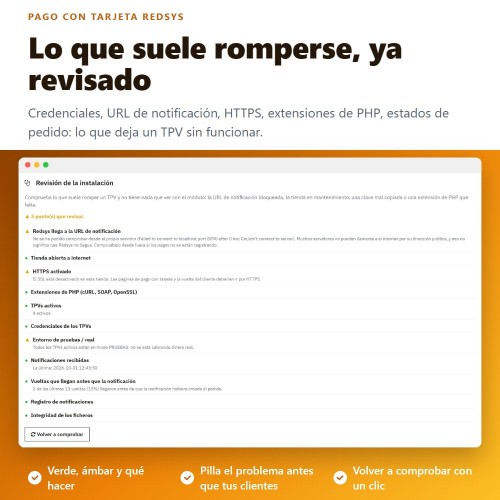 Módulo REDSYS ®* Pago tarjeta (Bizum ®*, clicktopay, devoluciones) para PrestaShop