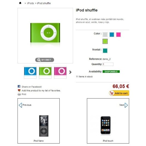 Modulo Navigation - Navigare tra i prodotti per PrestaShop