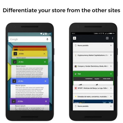 Color de la pestaña del navegador - Diferencia tu web-Modul für PrestaShop